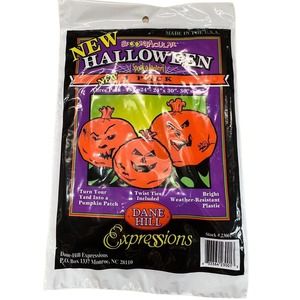 New Vintage Halloween 3 Pack Jack-O-Lanterns Leaf Bags Bright Weather Resistant‎